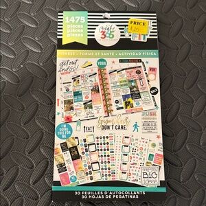 The Happy Planner Fitness Sticker Pack with Vibrant Colors